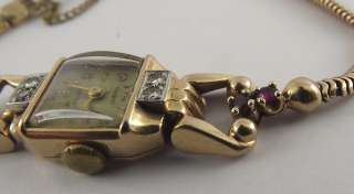 Antique 14Kt Rose Gold Coronet 17 Jewel Swiss Watch 14k  