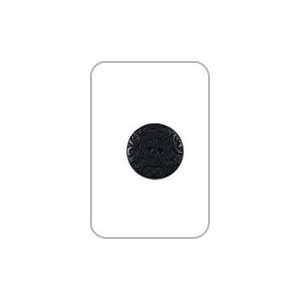 Ornate Corozo Button   Black (Large)   Button from Renaissance Buttons