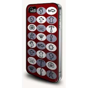  iphone Case Ancient Words Burgundy (4 4sG) Cell Phones 