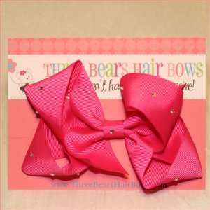  Sparkly Loopy Boutique Hot Pink Hair Bow Beauty