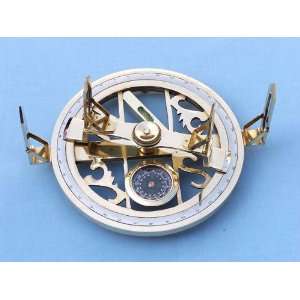   Solid Brass Circumferentor Sextant w. Compass & Level 