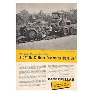  1960 Dallas County TX Caterpillar No 12 Motor Grader Print 