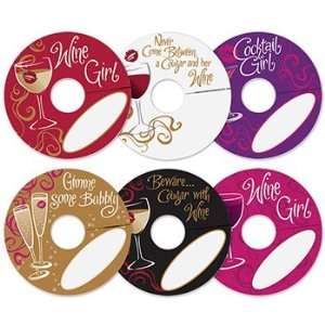 Personalized Wine Tags   Wine Party Wine Glass ID   Wine Glass Markers 