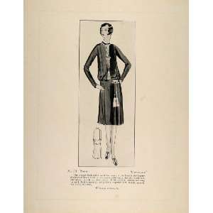   Fashion French Couture Dress Premet   Original Print