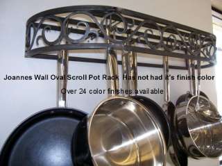 Wall Scroll Oval Cookware Pot Pan Rack 9x36 silvadillo  