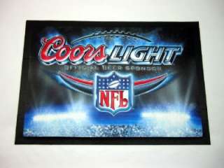 Coors Light Beer NFL Bar Mat NEW  