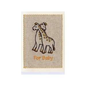  Card Note Embroidery/For Baby Giraffes 