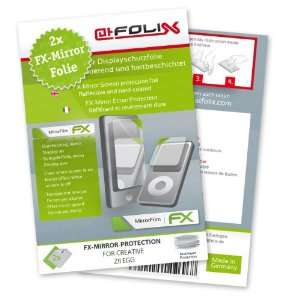  2 x atFoliX FX Mirror Stylish screen protector for Creative Zii 