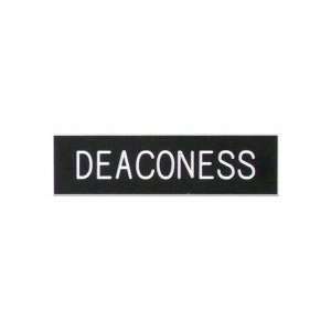  Badge Deaconess Pin Back (5/8 x 2) Plastic (3 Pack 