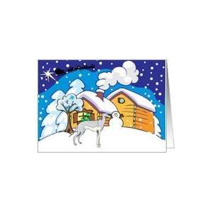  Greyhound Cabin Christmas Card Card Health & Personal 