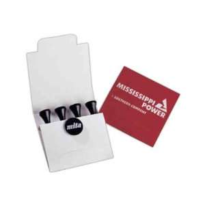  Pebble   Golf tools in matchbook, 4 tees and ball marker 