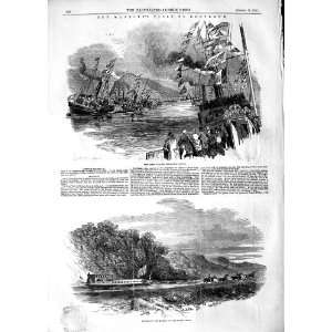   1847 QUEEN SCOTLAND DUMBARTON CASTLE CRINAN CANAL BOAT