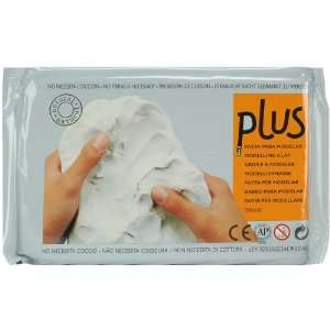  Plus Natural Self Hardening Clay 2.2 Pounds White   655095 