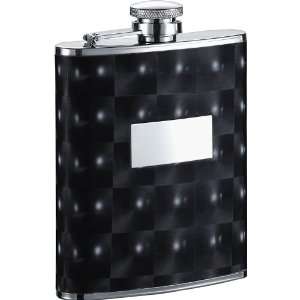  Visol Chase 6oz Black Leatherette Stainless Steel Hip 