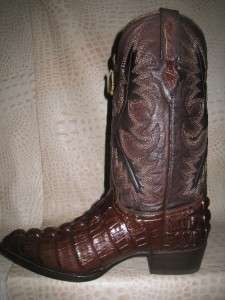   Presidente 2011 Embossed Chocolate Crocodile Tail Wester Cowboy Boots