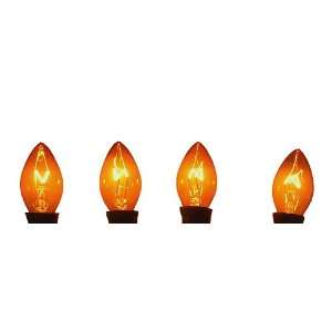 Club Pack of 100 C7 Transparent Amber Energy Saving Replacement Light 