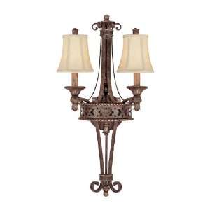   3650CU 443 2 Light Squire Wall Sconce, Crusted