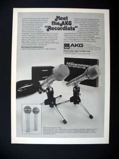 AKG Acoustics D 190E Mic Microphone 1978 print Ad  