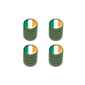 Irish Ireland Flag   Tire Rim Valve Stem Caps   Green 