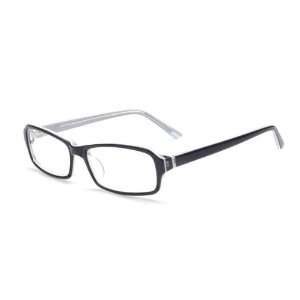  HT074 prescription eyeglasses (Black/White) Health 