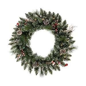  24 Snow Tip Pine/Berry Wreath 35CL Arts, Crafts & Sewing