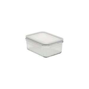  4 Cup Glass Lock Rectangular Food Storage Container [Set 