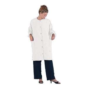 Hair Stylist Big Shirt Nylon Jacket w/Pockets White XL #1099 by Betty 