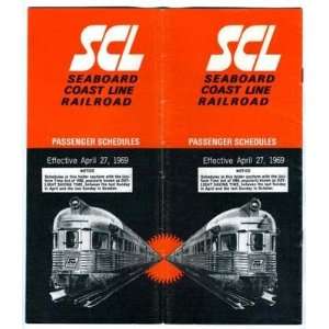  Seaboard Coast Line Railroad Passenger Schedules 1969 