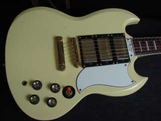 Epiphone Les Paul Custom 3 Pickup Cream White SG Electric Guitar w 