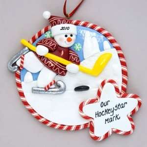    Hockey Star Personalized Christmas Ornament