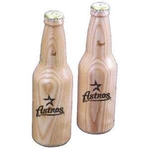 Houston Astros Wood Bottle Salt & Pepper Shaker Set  