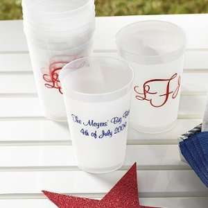  Set of 100 Personalized Frosted Cups   Grandin Road 