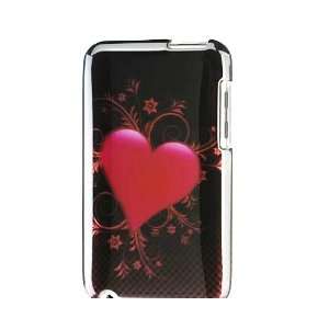  New Pink with Carbon Fiber Heart Black Apple Ipod Touch 2 
