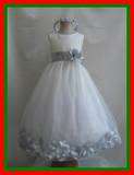 NEW IVORY TURQUOISE CHRISTMAS PAGEANT WINTER GIRL DRESS  