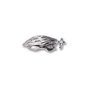  Cyclist Helmet Charm in Sterling Silver Jewelry