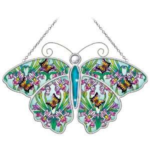  Amia 5597 Suncatcher with Butterfly Design, Hand Painted 