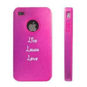  Apple iPhone 4 4S 4G Hot Pink D64 Aluminum & Silicone Case 