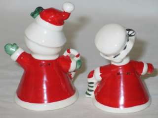   Christmas Norcrest Ceramic Santa & Mrs Claus Bell Set 1950s  