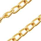 Gold Color Aluminum Curb Chain 3mm x 6mm   Bulk By The 