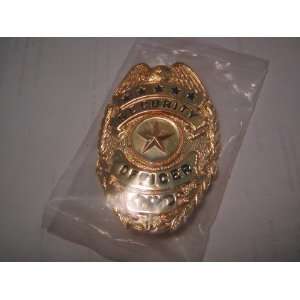  Security Officer Badge   Gold tone 