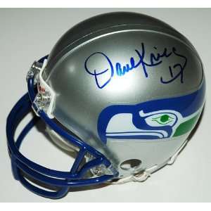  Dave Krieg Autographed Seattle Seahawks Mini Helmet 