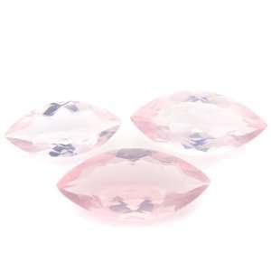   Rose Quartz Loose Gems Marquise Cut 24*11mm 25.65cts 3pcs Wholesale