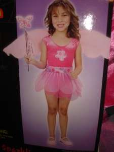 NEW Girl Dress Up Princess Fairy w/Wings Costume M 6/7  