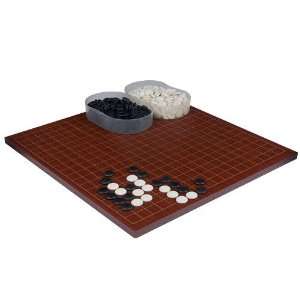  5/8 Beechwood Go Board, Stones and Bowls Game Set Toys & Games