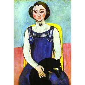   Reproduction   Henri Matisse   24 x 36 inches   Girl with A Black Cat