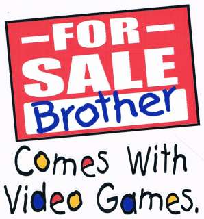 FOR SALE BROTHER COMES W/VIDEO GAME Cute Kids Funny Tee  