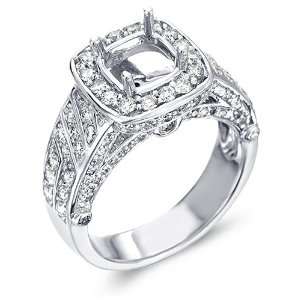   Setting Engagement Channel Pave Set Round Cut Diamond Ring (1.25 cttw