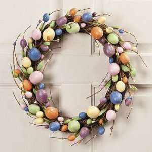  Bright Glittered Egg Wreath   Party Decorations & Wall 