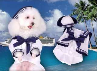 Dog Apparel PP123 Costume Dress Shirt Pet Cloth SAILER  