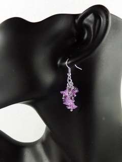 Swarovski Tanzanite Crystal Lily of the Valley Earrings  